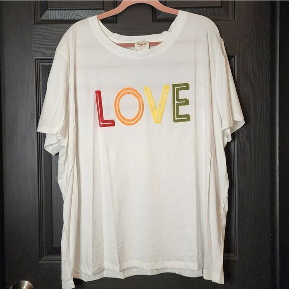 Hayden Love Flocked T Shirt                                                  491 - Picture 5 of 9